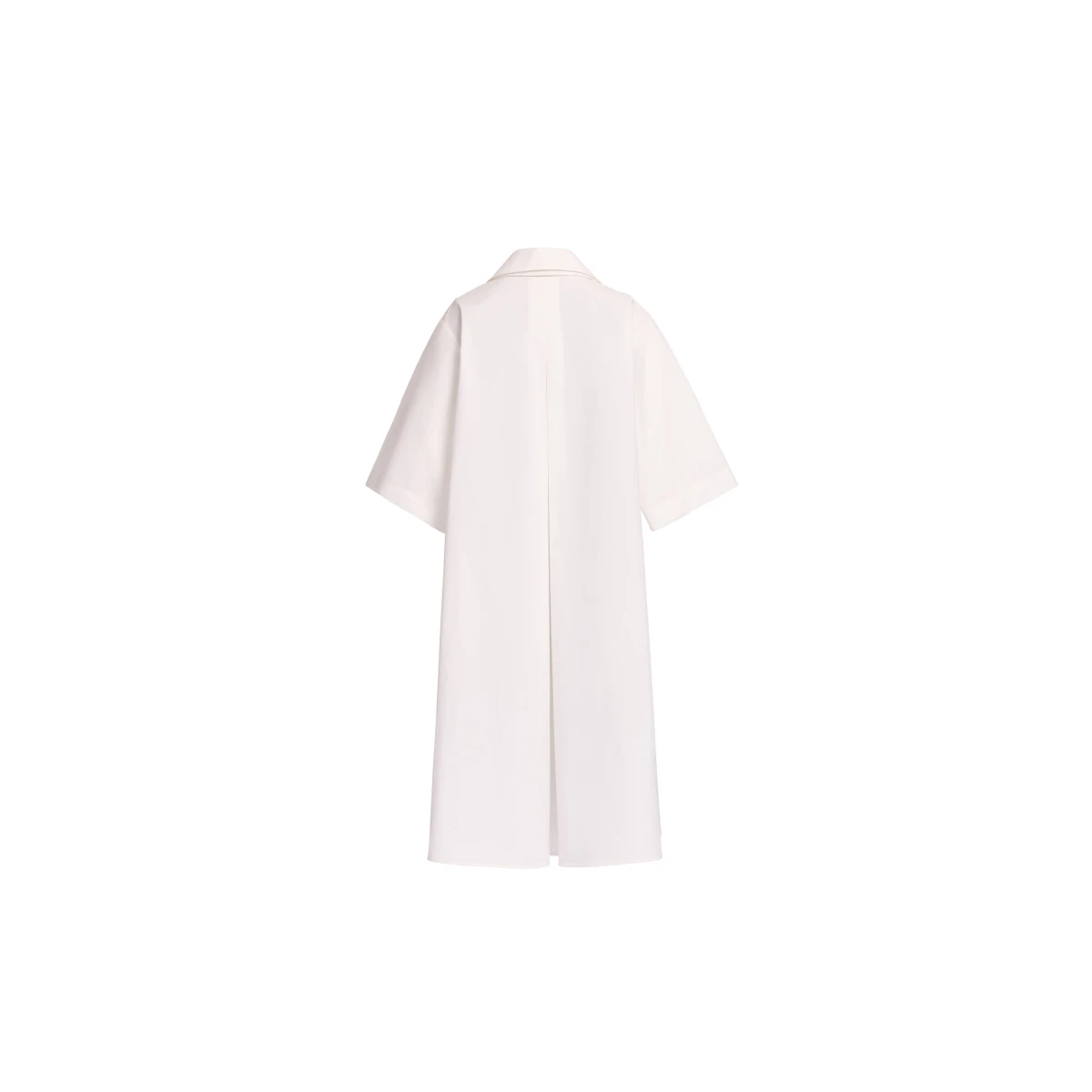 Elie Saab Monogram Embroidered Cotton Shirt Dress in White featuring Cut-Work Monogram Embroidery – Luxury Designer Fashion at Coveti.