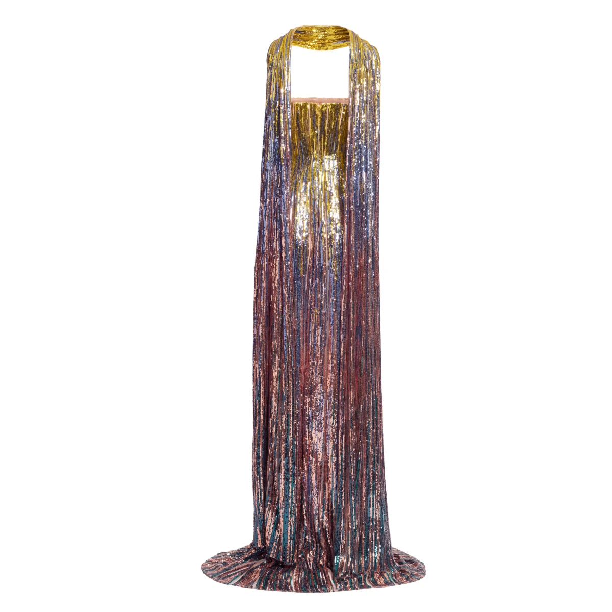 Elie Saab Multicolor Sequin Strapless Dress in Multicolour featuring Gradient-Effect Sequin Embroidery – Luxury Designer Fashion at Coveti.