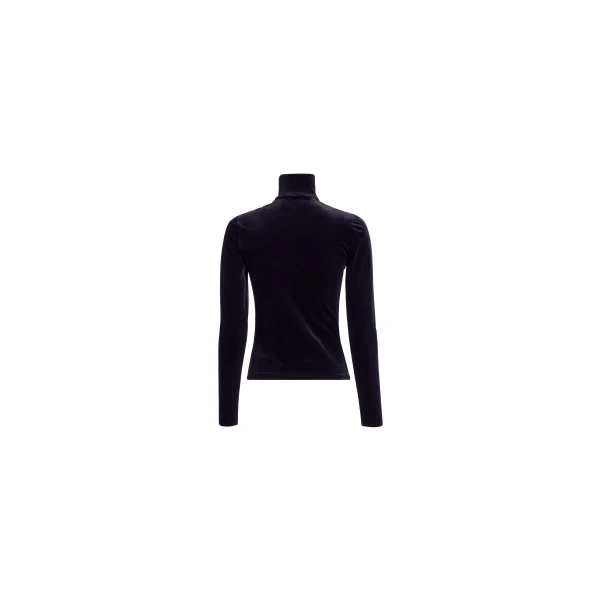Elie Saab Velvet Top in Black featuring High Neck – Luxury Designer Fashion at Coveti.