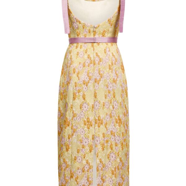 Markarian dresses with romantic neckline and structured silhouette