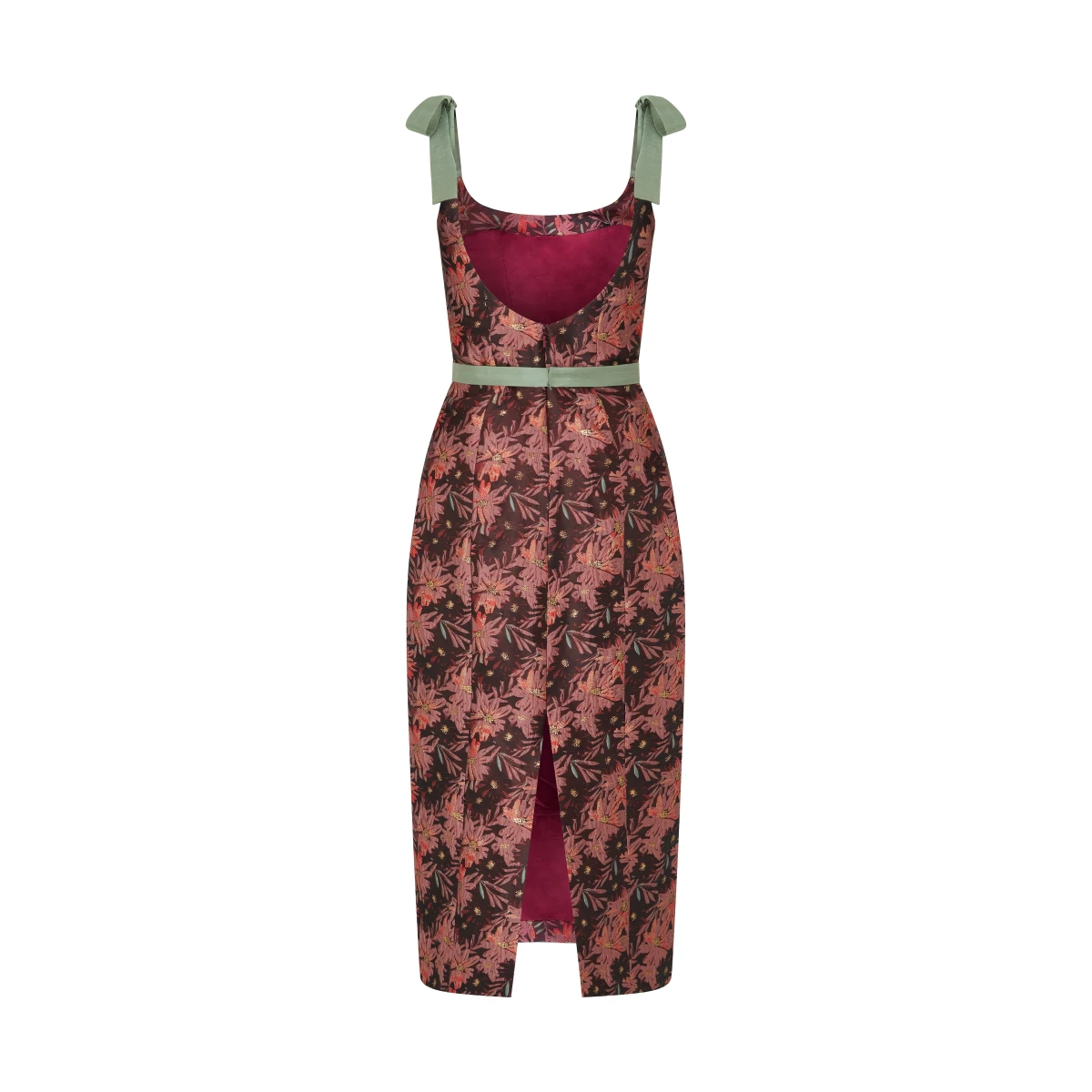 Markarian dresses with romantic neckline and structured silhouette