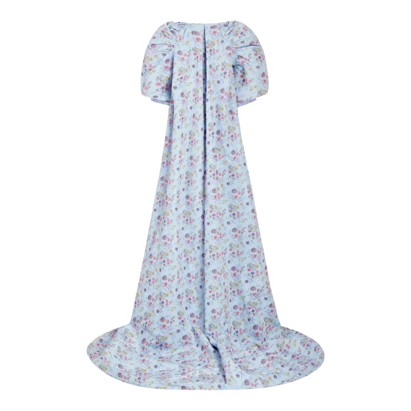 Markarian gowns with romantic neckline and structured silhouette
