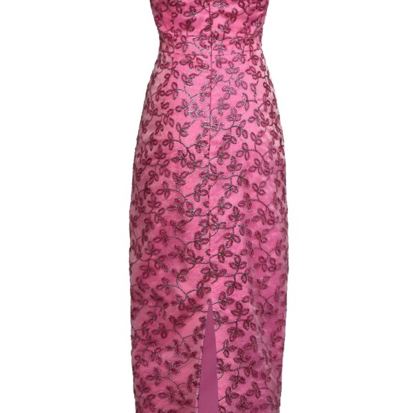 Markarian dresses with romantic neckline and structured silhouette