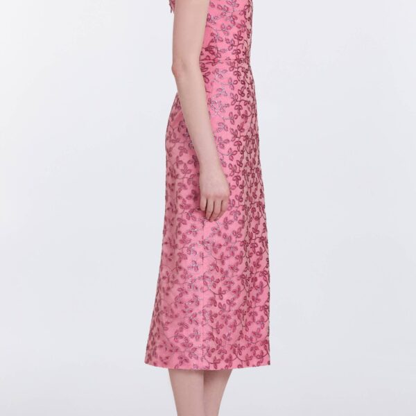 Markarian gowns with romantic neckline and structured silhouette