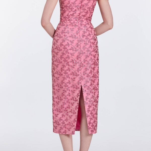 Markarian gowns with romantic neckline and structured silhouette