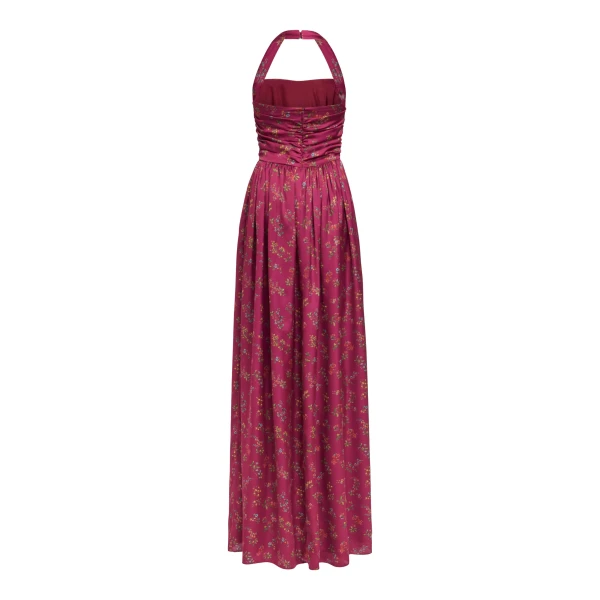 Markarian Anastasia Floral Ruched Halter Gown, view 3