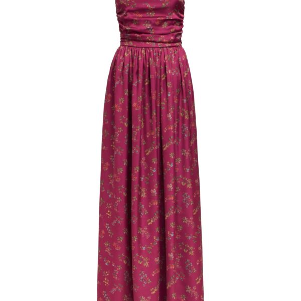 Markarian gown with romantic neckline and structured silhouette