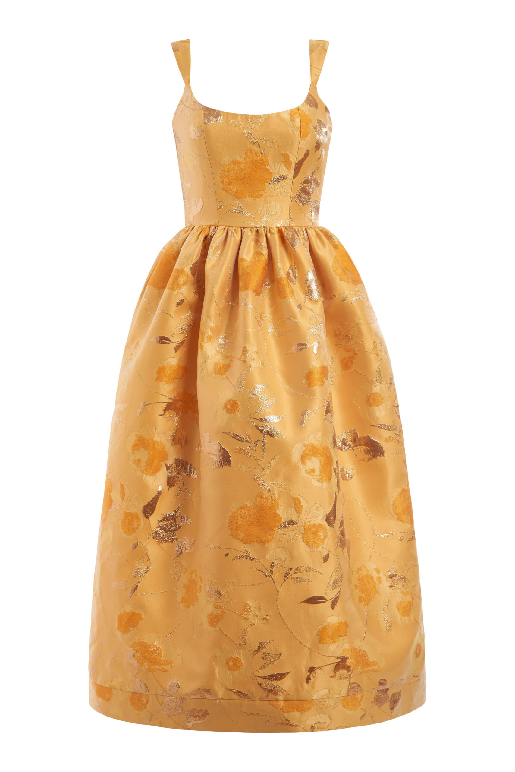 Markarian gown with romantic neckline and structured silhouette