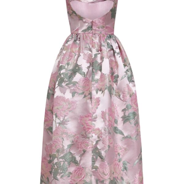 Markarian dresses with romantic neckline and structured silhouette