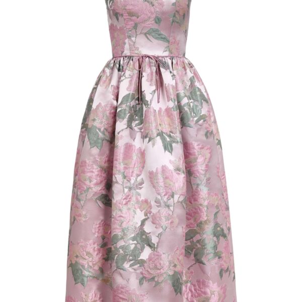 Markarian gown with romantic neckline and structured silhouette