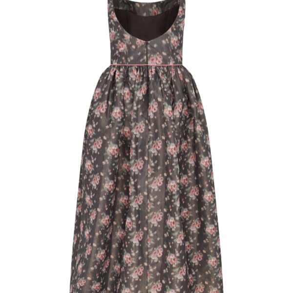 Markarian dresses with romantic neckline and structured silhouette