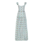 Markarian gown with romantic neckline and structured silhouette