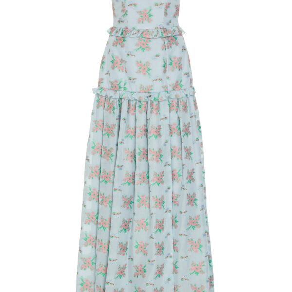 Markarian gown with romantic neckline and structured silhouette