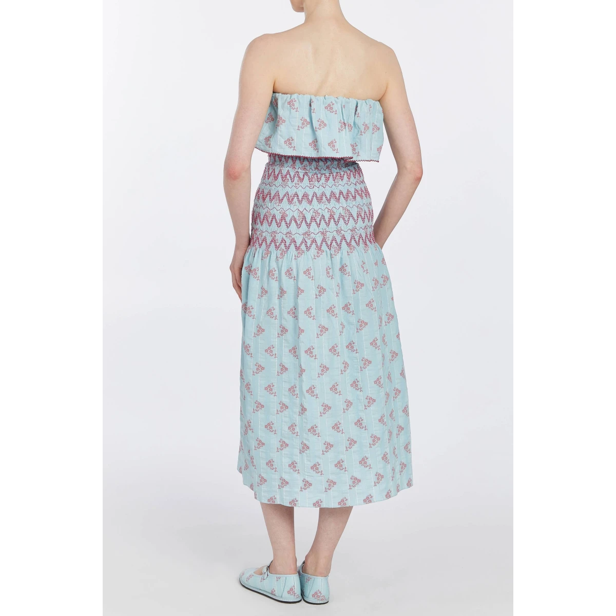 Markarian gowns with romantic neckline and structured silhouette