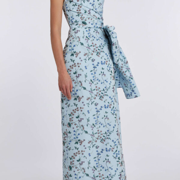 Markarian bridal with romantic neckline and structured silhouette