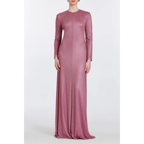 Markarian Aurora Metallic Knit Gown, view 4