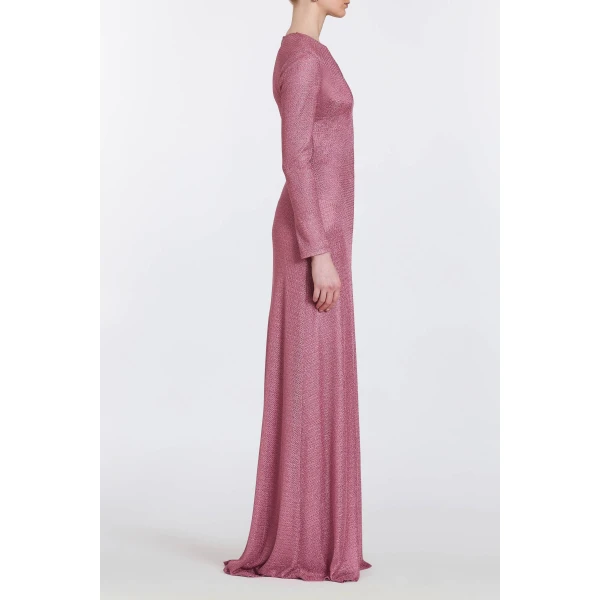 Markarian Aurora Metallic Knit Gown, view 5