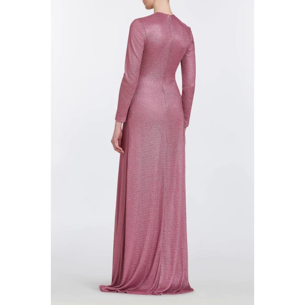 Markarian Aurora Metallic Knit Gown, view 6