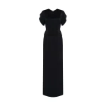 Markarian gown with romantic neckline and structured silhouette