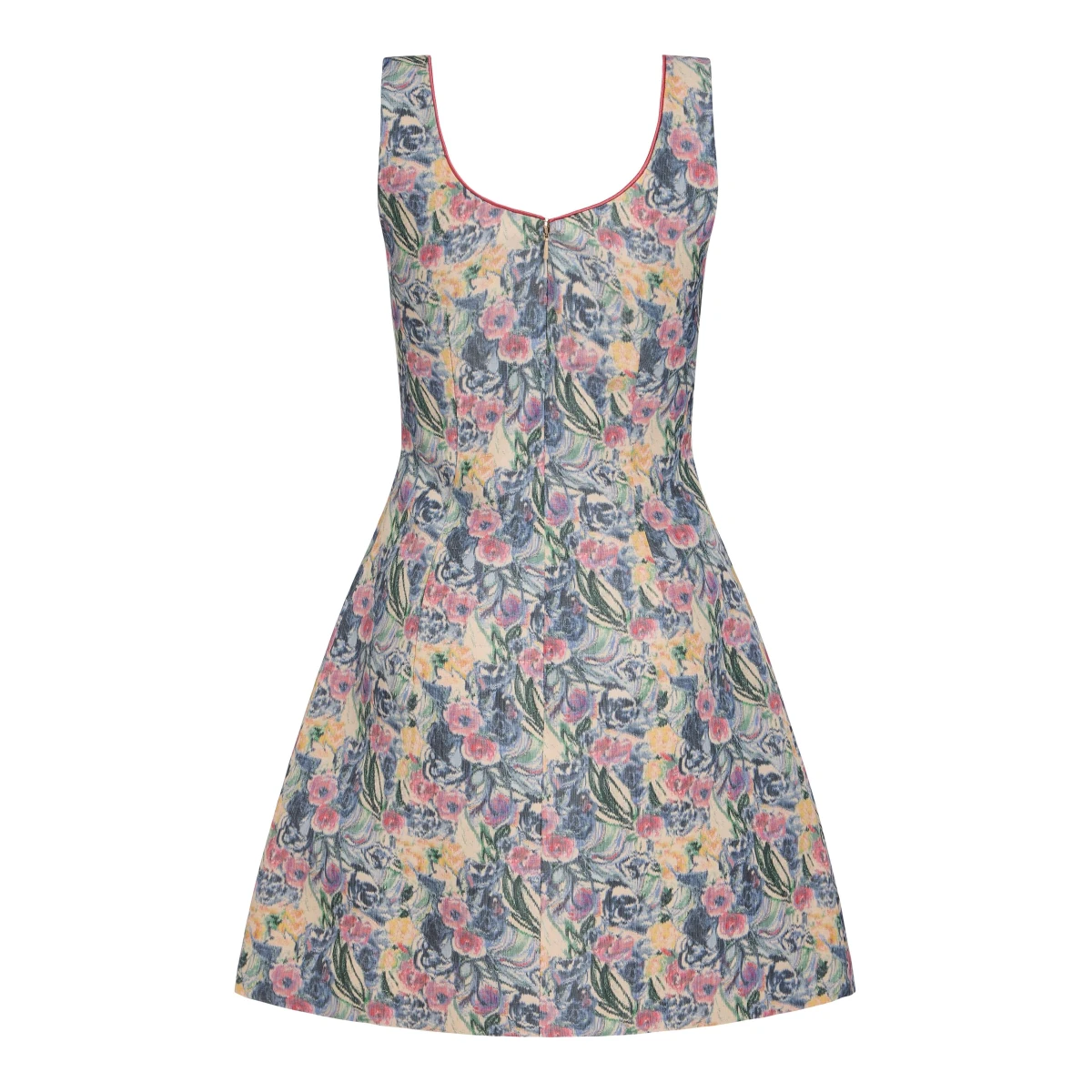Markarian dress with romantic neckline and structured silhouette