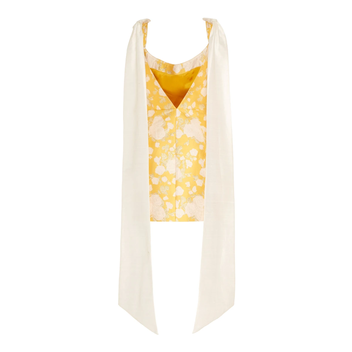 Markarian dresses with romantic neckline and structured silhouette