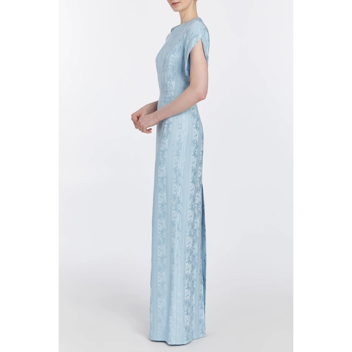 Markarian bridal with romantic neckline and structured silhouette