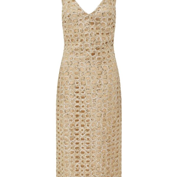 Markarian gown with romantic neckline and structured silhouette
