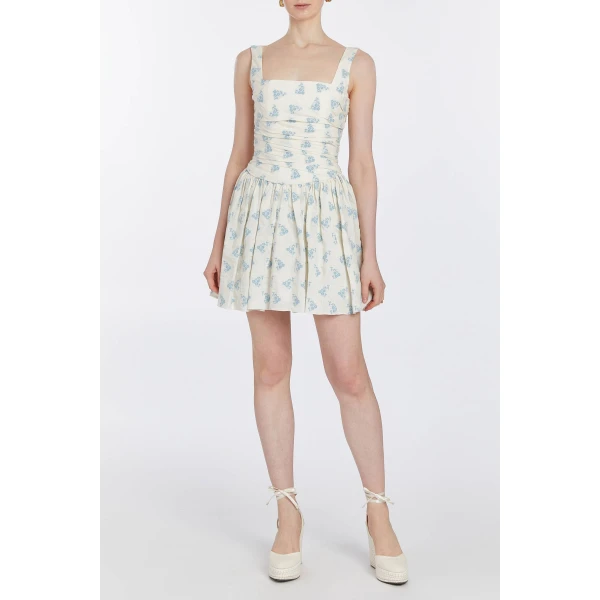 Markarian dresses with romantic neckline and structured silhouette