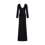 Markarian gown with romantic neckline and structured silhouette