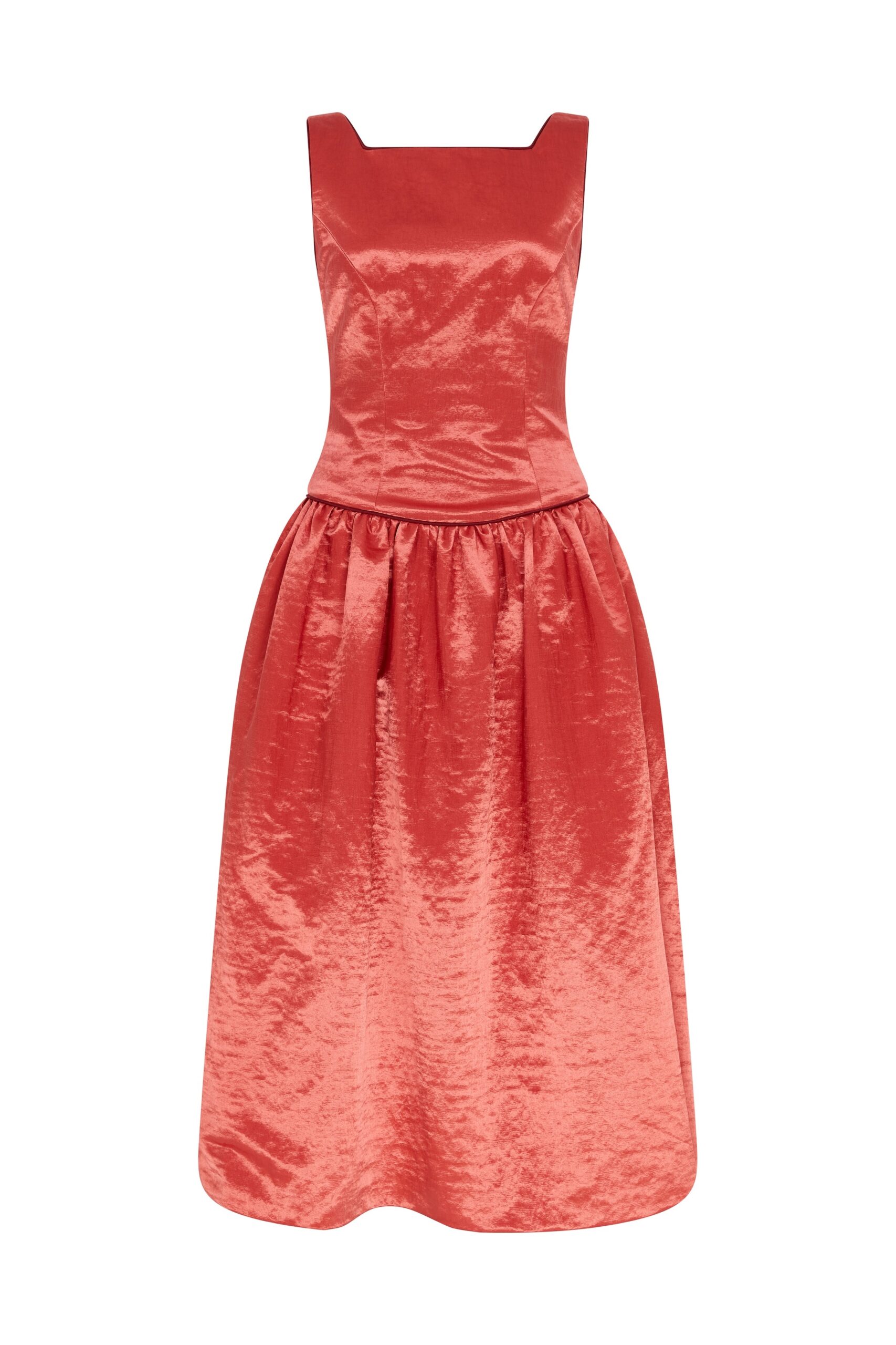 Markarian gown with romantic neckline and structured silhouette