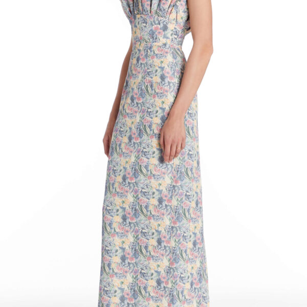 Markarian bridal with romantic neckline and structured silhouette