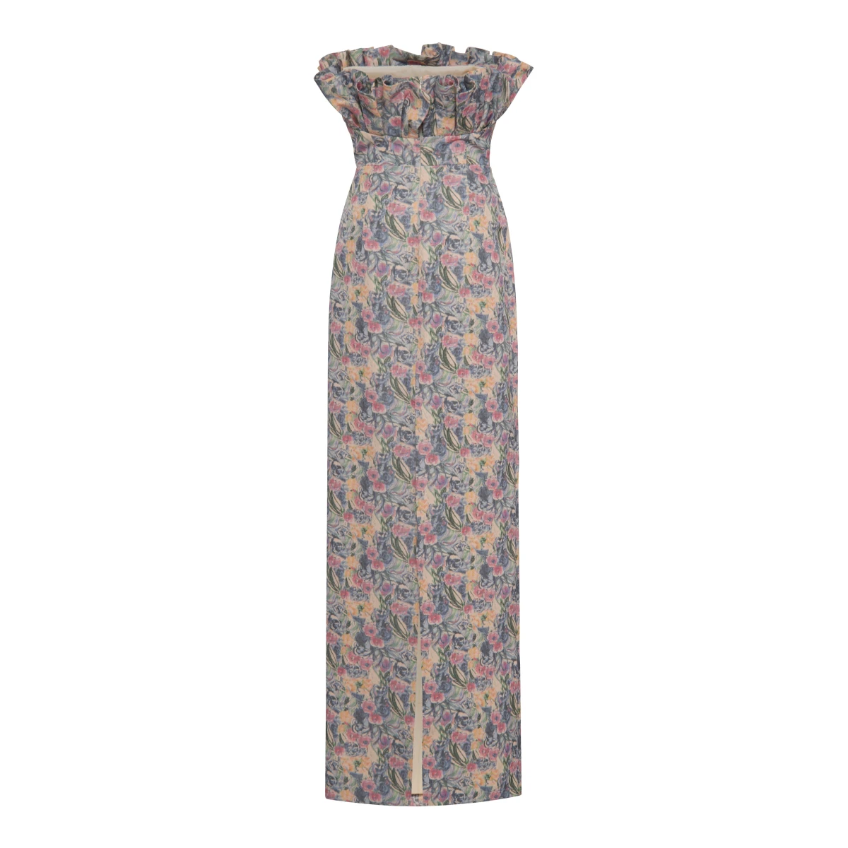 Markarian gowns with romantic neckline and structured silhouette