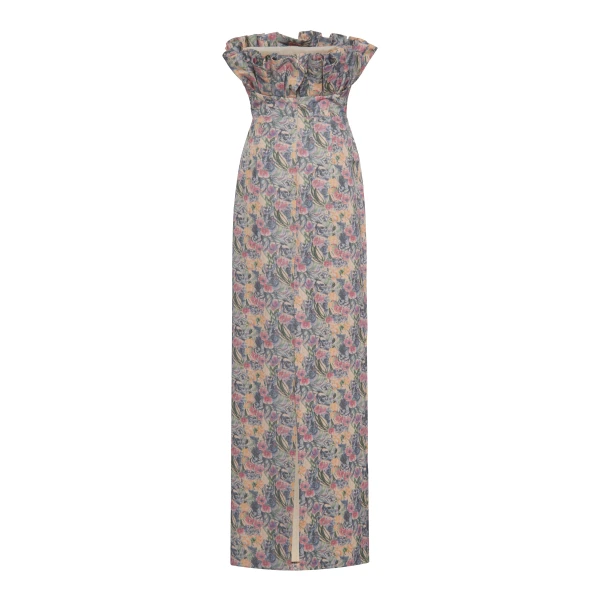 Markarian gowns with romantic neckline and structured silhouette