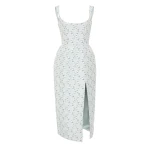 Markarian gown with romantic neckline and structured silhouette