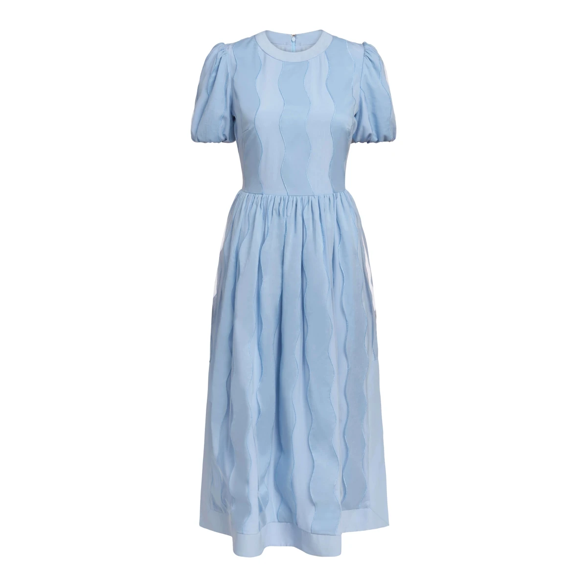 Markarian gown with romantic neckline and structured silhouette