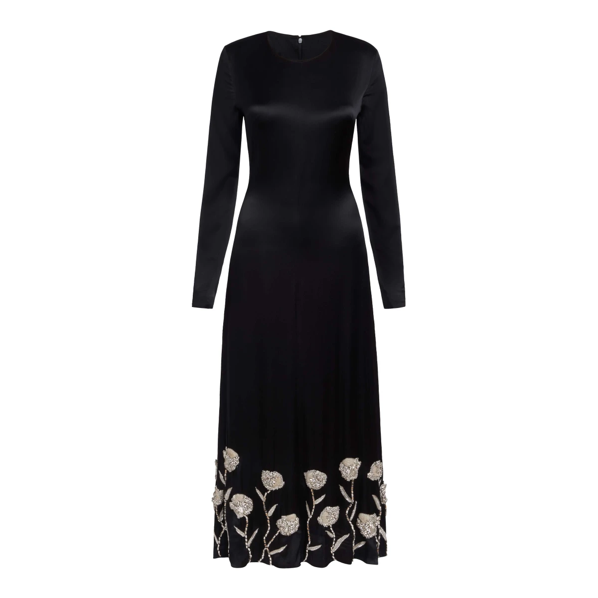 Markarian gown with romantic neckline and structured silhouette