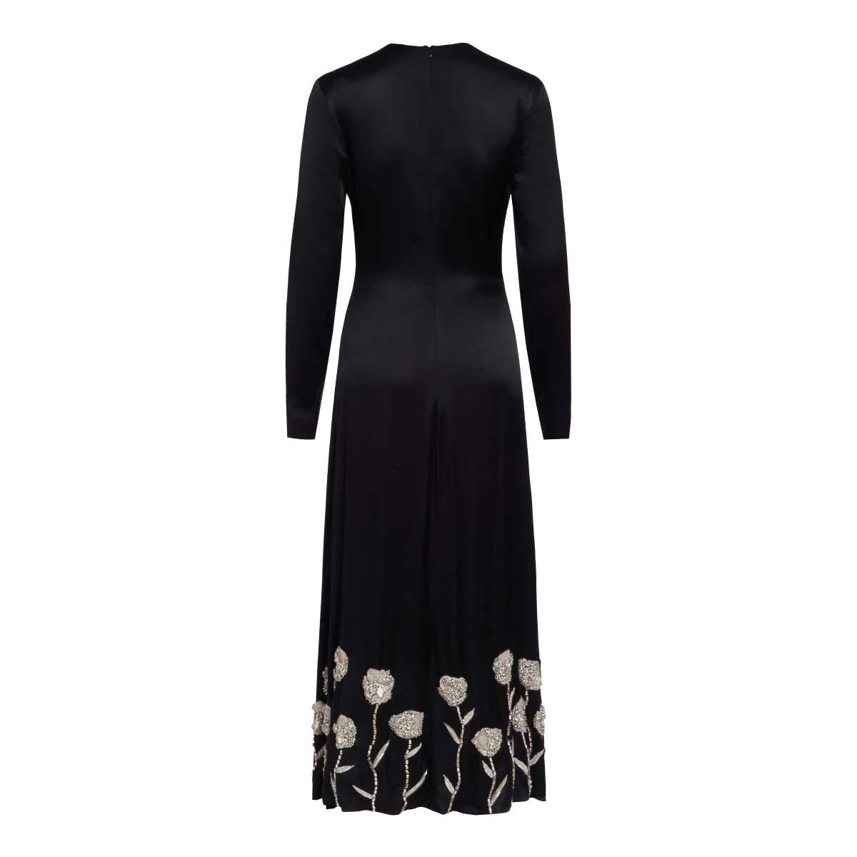Markarian dresses with romantic neckline and structured silhouette