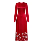 Markarian gown with romantic neckline and structured silhouette