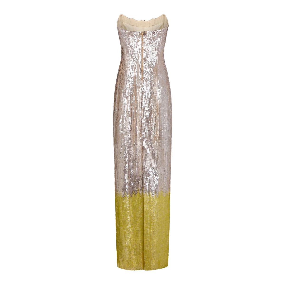 Markarian dresses with romantic neckline and structured silhouette