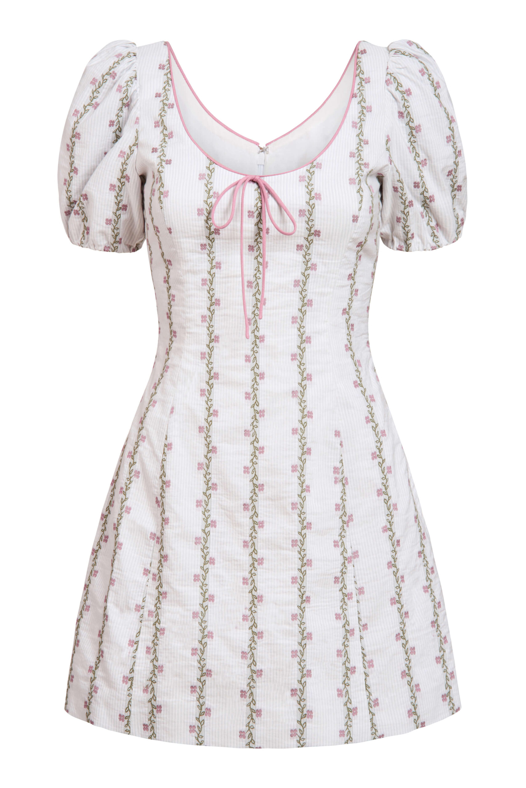Markarian gown with romantic neckline and structured silhouette