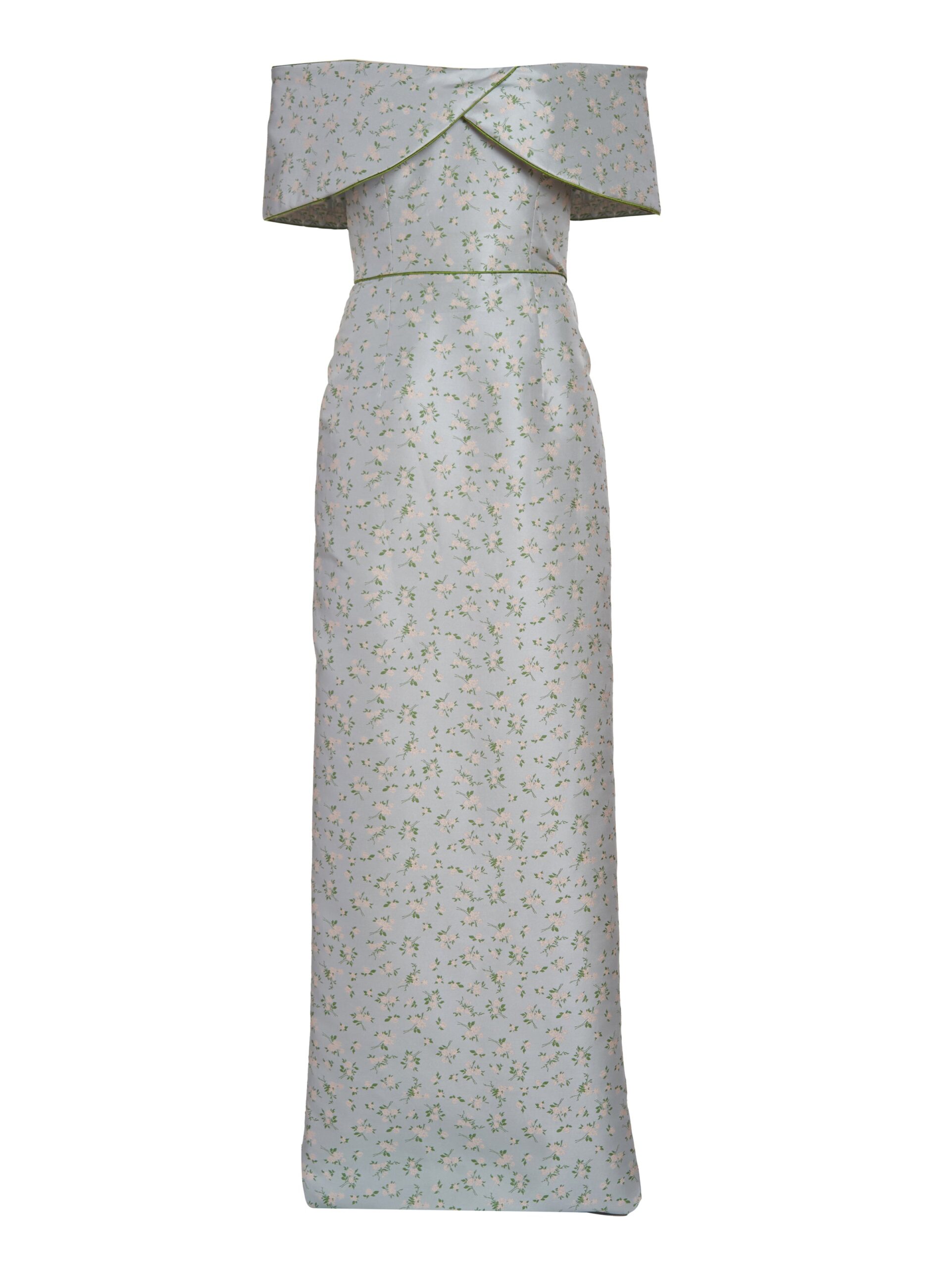Markarian gown with romantic neckline and structured silhouette