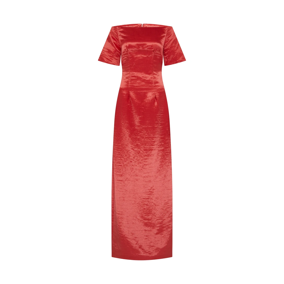 Markarian gown with romantic neckline and structured silhouette
