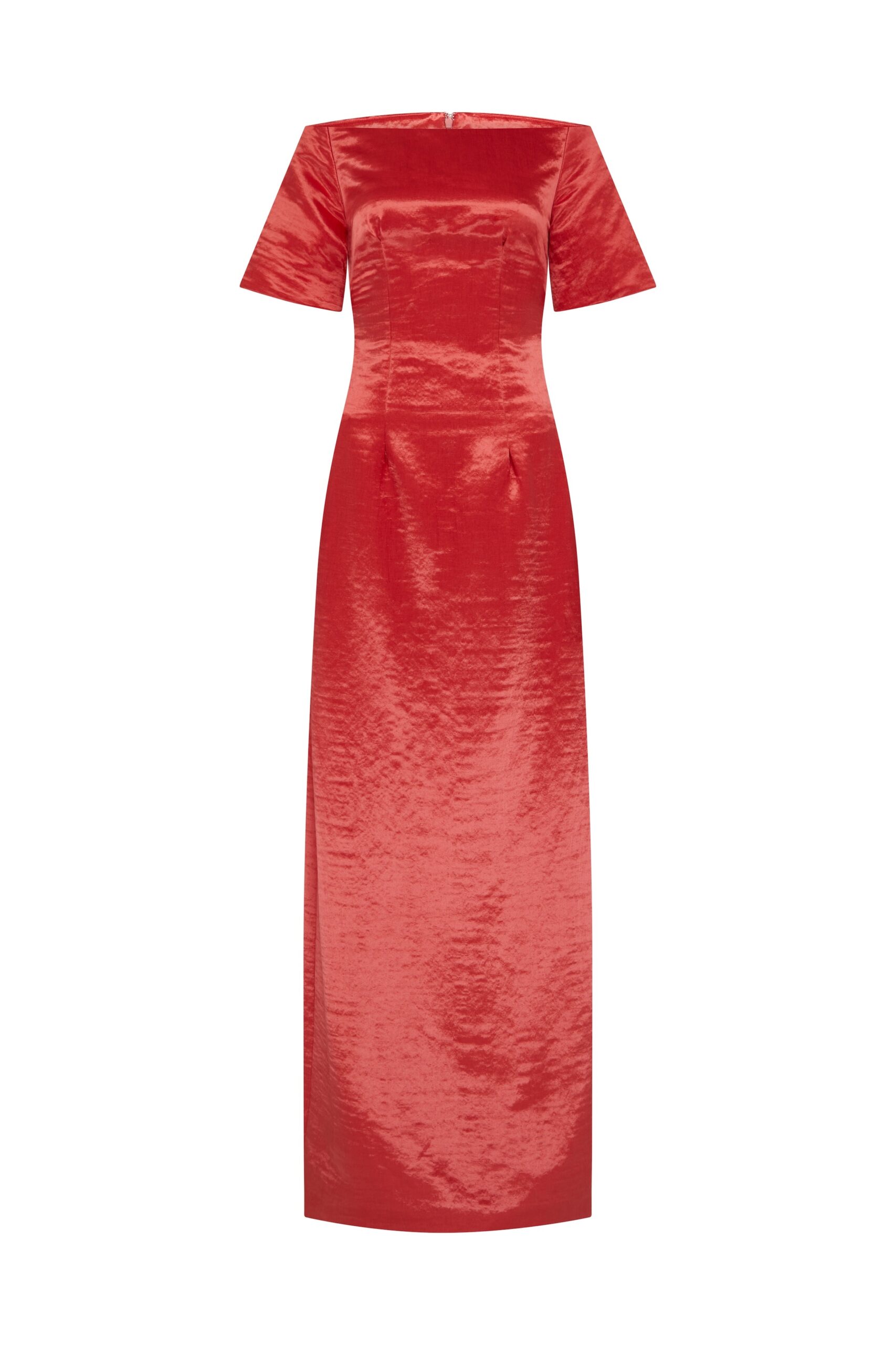 Markarian gown with romantic neckline and structured silhouette