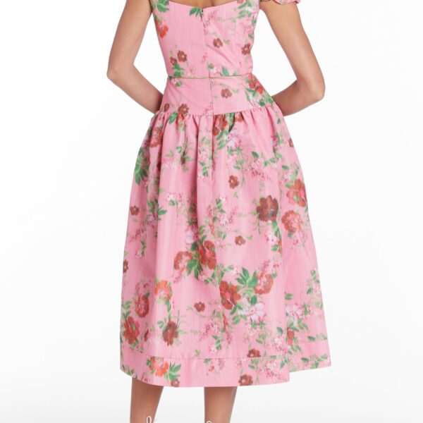 Markarian gowns with romantic neckline and structured silhouette