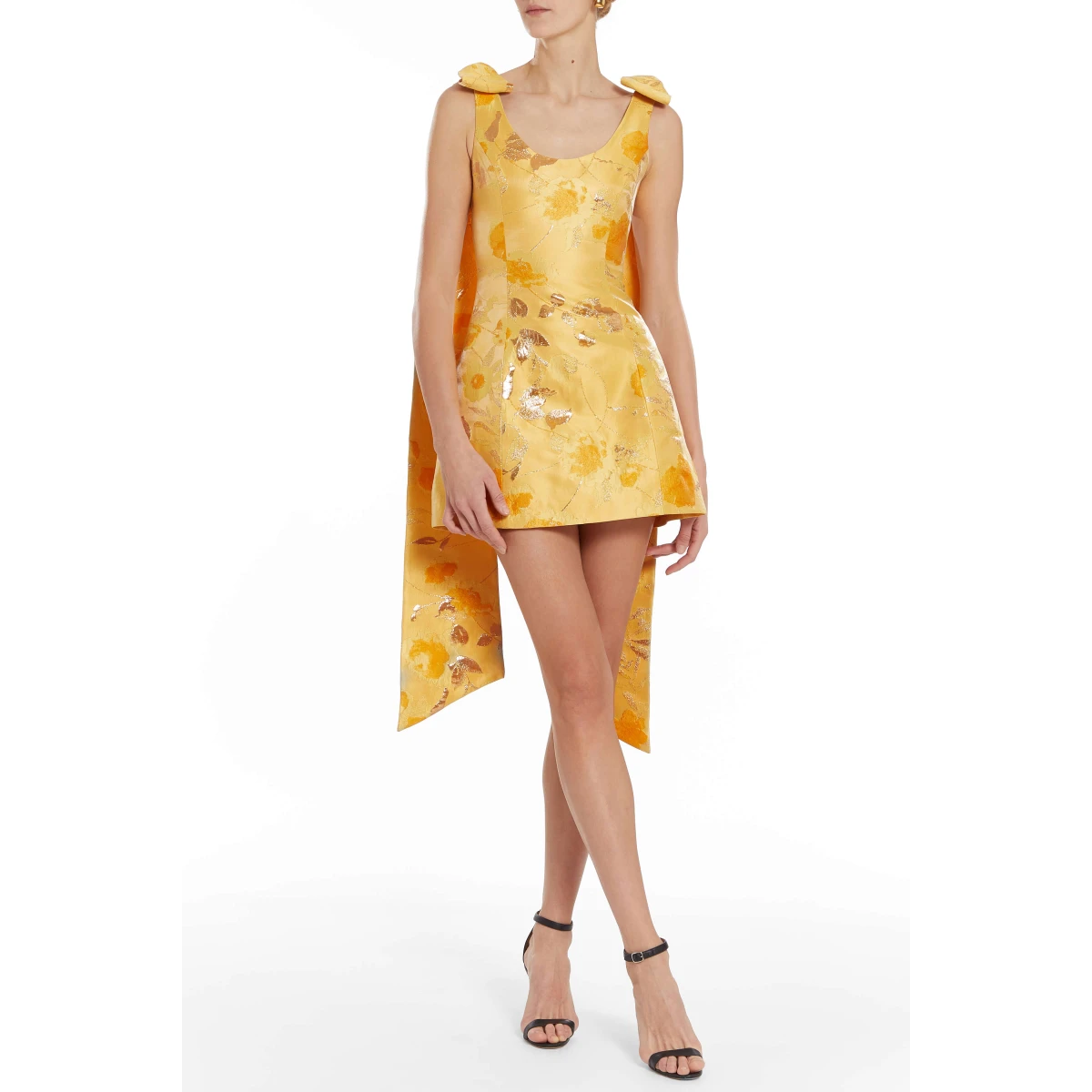 Markarian dresses with romantic neckline and structured silhouette