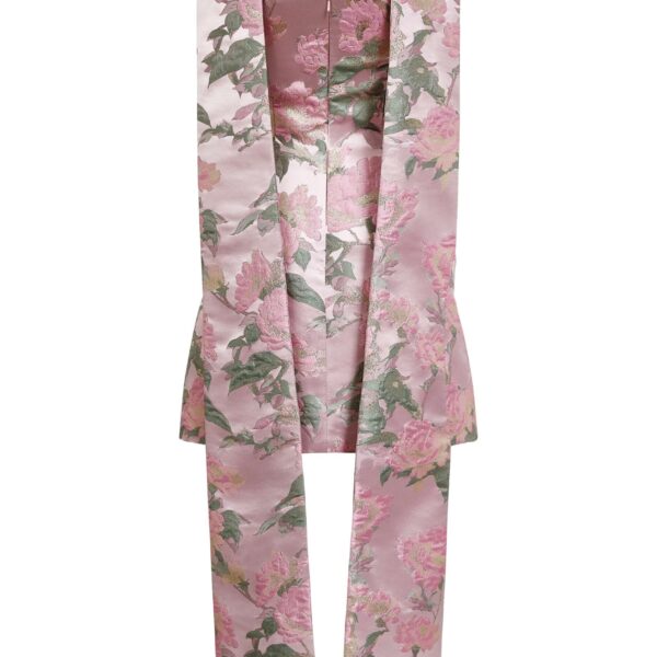 Markarian dresses with romantic neckline and structured silhouette