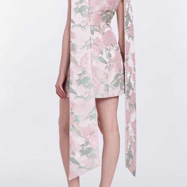 Markarian gowns with romantic neckline and structured silhouette
