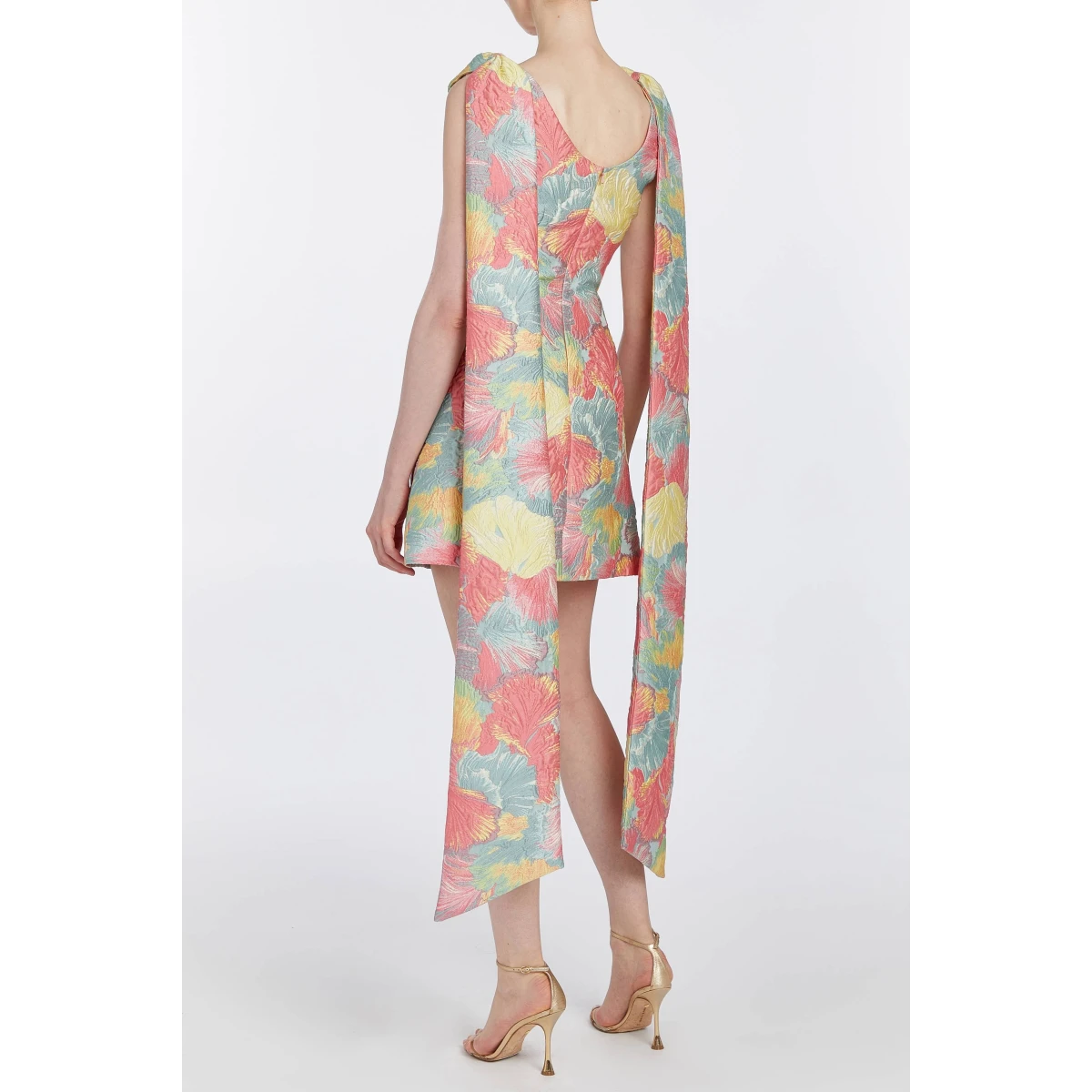 Markarian gowns with romantic neckline and structured silhouette