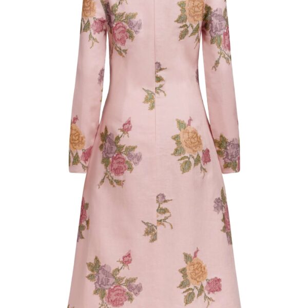 Markarian dresses with romantic neckline and structured silhouette