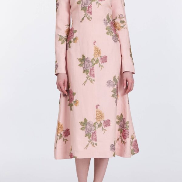 Markarian gowns with romantic neckline and structured silhouette